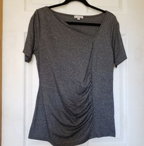 Rusched geometrical t shirt